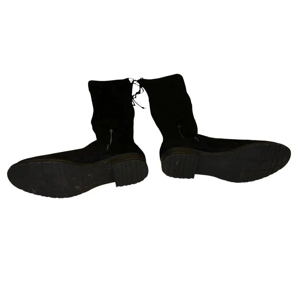 UNISA Women’s UNHUHVANA Over-The-Knee Boots Black Tie-Back Size 8M